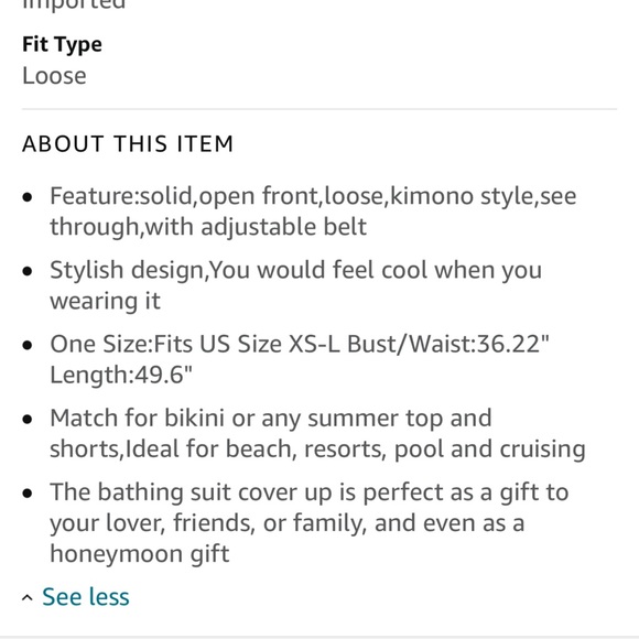 Open Front Kimono Beach Cover Up Maxi - Picture 6 of 6